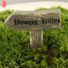 3Pcs Resin Sign Board Bonsai Figurines Micro Landscape Crafts Signboard Miniatures Fairy Garden