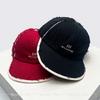 And Women Korean Style Vintage Embroidered M Letter Prints Baseball Caps Sun Protection Flat Brim All-Match Street Style Peaked Hats Fashion