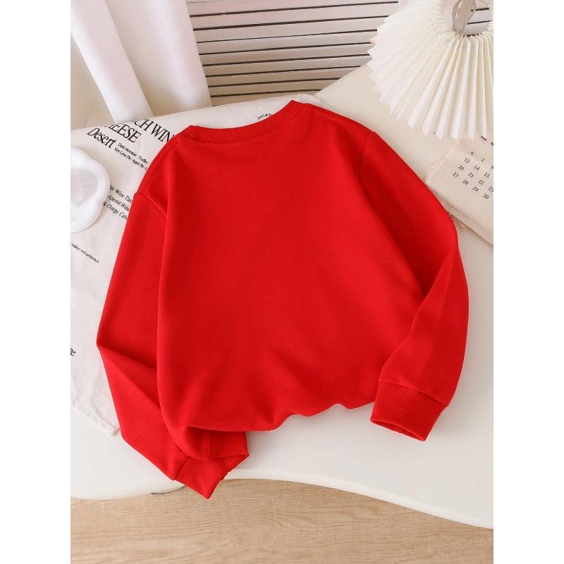 European sizes Kids' Crewneck Sweatshirt - Pink Strawberries with Orange Seeds , Sportswear And Casual Wear, Soft And Comfortable, Children's Clothing