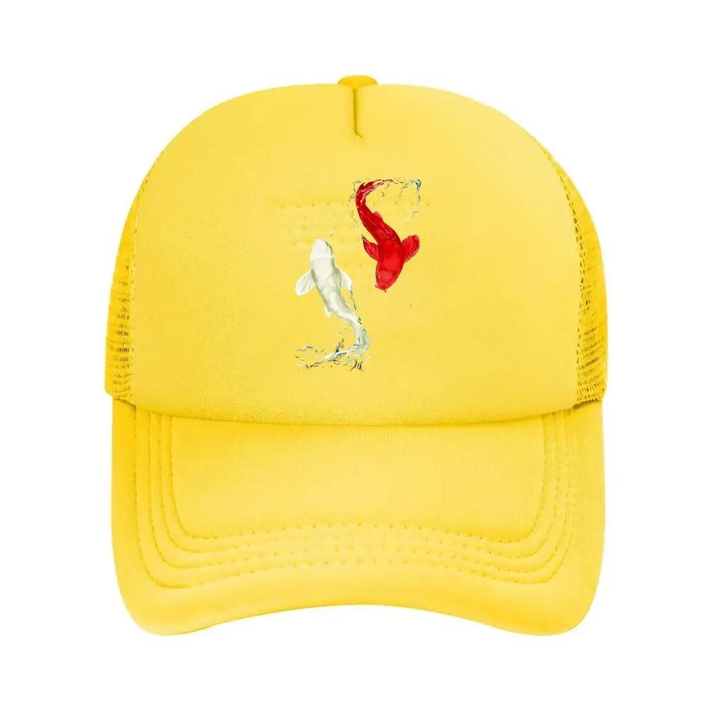 Koi Fish Nature Zen Art Design Mesh Baseball Cap