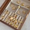 8/16Pieces Fashion Heart Geometry Irregular Open Rings Set For Women Mix Style Simple Trendy Jewelry Party Gifts