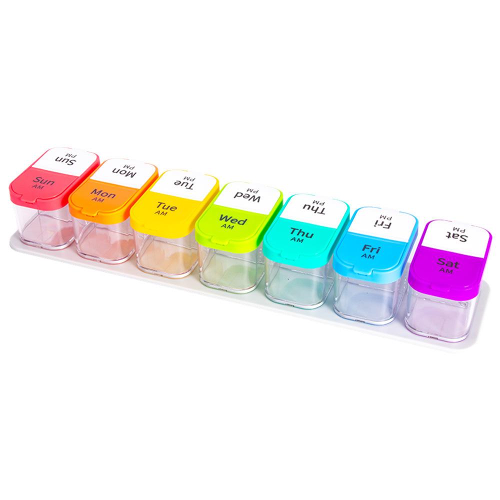 Buy Xtra Large Weekly Pill Organizer 2 Times A Day, Pill Box 7 Day Am ...