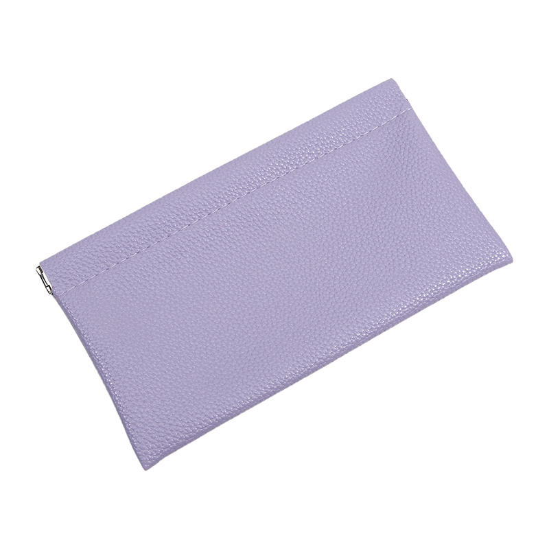Self-closing First-layer PU Leather Long Wallet Passport Driver's License Document Holder Data Cable Cosmetic Bag