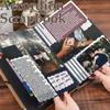 Mini Leather Paper Photo Album With Accordion Design 34 Foldable Pages And Elastic Tie For Secure Photo Storage