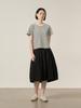 Leopeusaideuhwaiteulabel 24Ss Soft Stripe 1/2 T-Shirt Marshmallow
