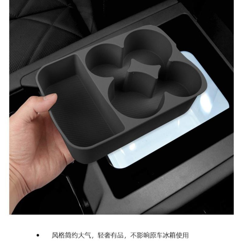 For BYD Equation Leopard 8 Refrigerator Silicone Pad Cup Holder Beverage Fixed Grid Anti Slip Pad Interior Modification Supplies