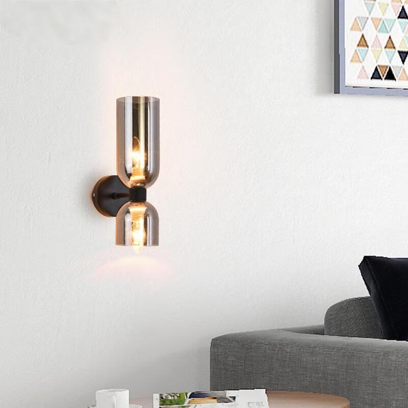 Nordic Simple Double-Head Glass Wall Lamp