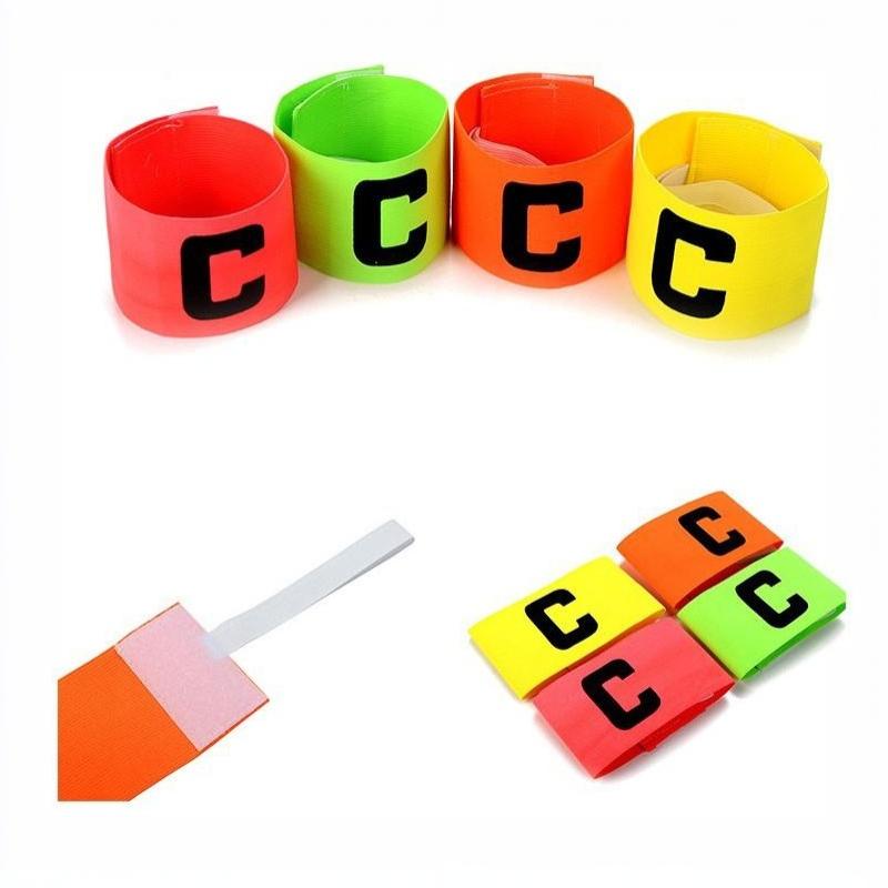 10Pcs Bright Color Football Captain Armband Kid Adults Adjustable Soccer Arm Band Competition Soccer Gift Football Training
