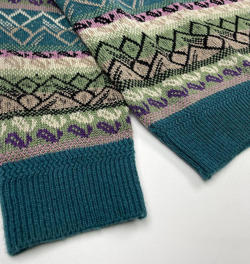 A MADE Vintage Mohair Jacquard Oversized Knit (M. Green)