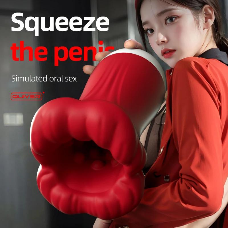 Male Masturbator Deep Throat Blowjob APP Control Vibrating Oral Sex Pussy Vagina Stimulation Adult Sex Toys Masturbators for Men