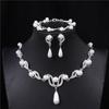 Fashion Pearl Necklace Set For Women - Bracelet And Earrings Set Wedding Jewelry Set For Brides.