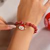 Weihnachten Bunte Perlen Mehr Element Anhänger Armbänder Für Frauen Weihnachtsmann Schneeflocke Baum Elch Armband Party Schmuck