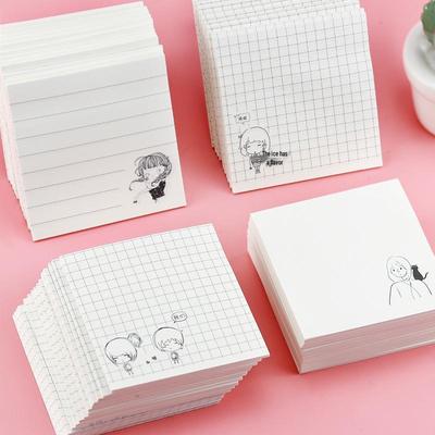 Koreanische Kreative Mädchen Liniertes Haftnotizbuch - Büroerinnerungs-Notizblock