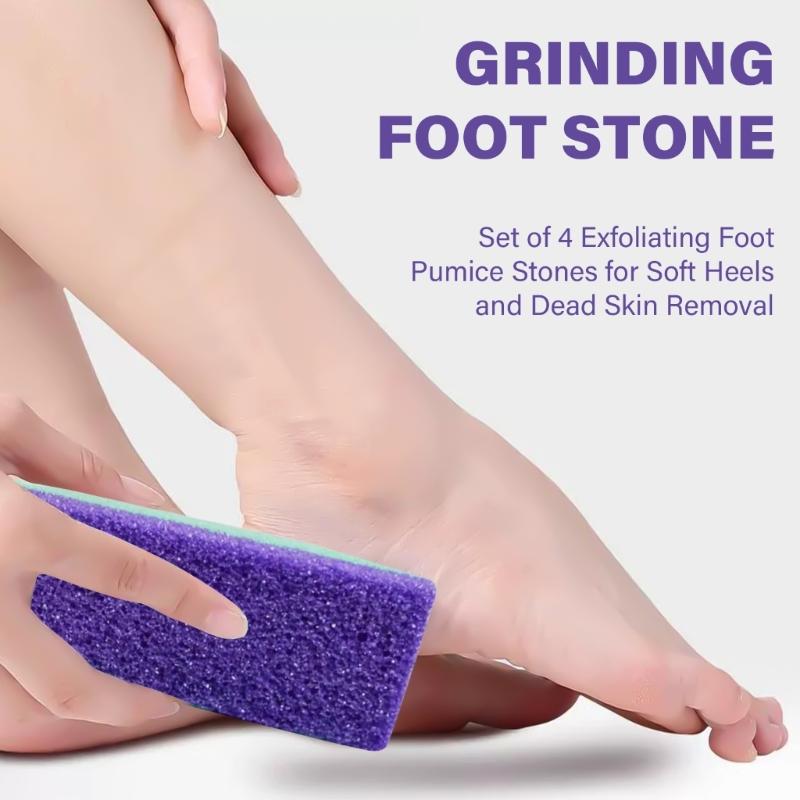 4 Pieces Foot Pumice Stone Feet Pumice Block Foot Care Exfoliator Pedicure Tool Callus Remover Foot Scrubber for Feet