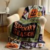 Halloween Print Pumpkin Castle Blanket Flannel Blanket Throw Blanket