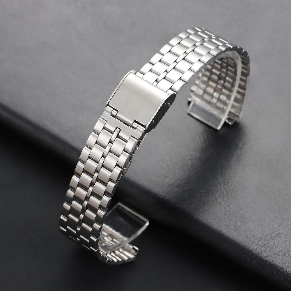 Edelstahl 18mm Armband für Casio für F91W F84/105/108 A158/168 AE1200/1300 B650 AQ230 Uhrenarmband Ultradünne Metallarmbänder
