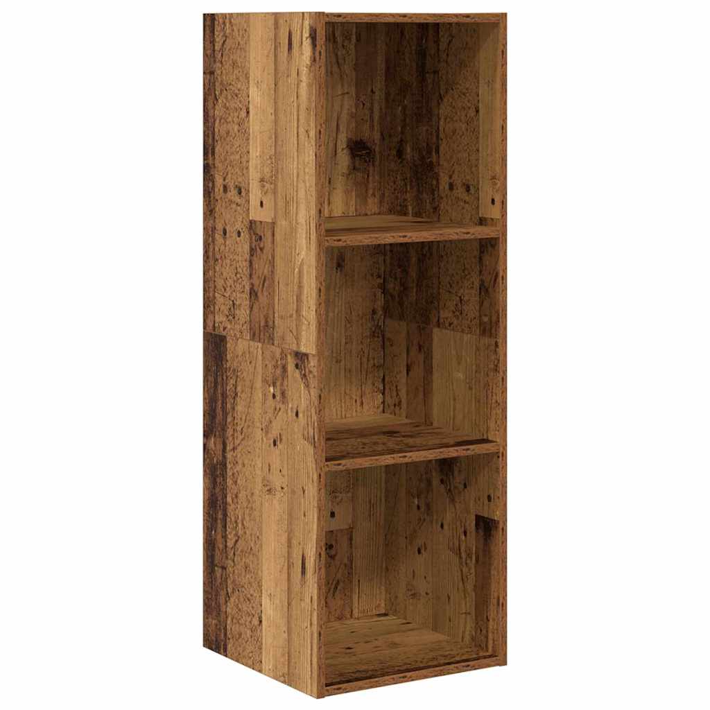 TV Cabinet Set 2 pcs Reclaimed Wood Look 37 x 37 x 107 cm Engineered Wood