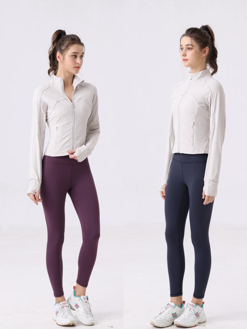 

Осенний женский ребристый кардиган на молнии с воротником-стойкой XL