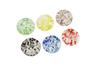 Beautiful Clear Glass Round Chopstick Set of 6 Knife Rest Rests, 6, Colors,