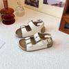 Kids Cork Footbed Sandals Summer Breathable Open Toe Beach Slides Boys Girls Comfortable Casual Shoes