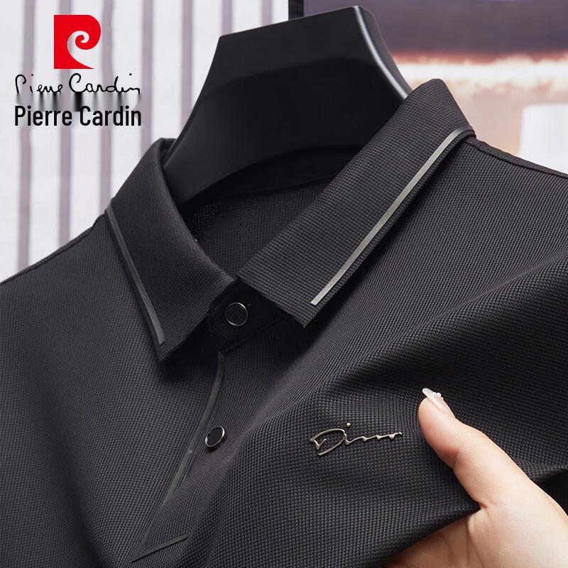Мужская летняя деловая повседневная рубашка-поло Pierre Cardin 180/54 чёрный