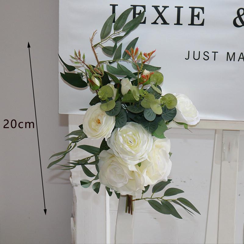white Rose Green Leaf Artificial Flower Row Wedding Backdrop Wall Deco Hanging Corner Flower Party Centerpiece Table Floral deco