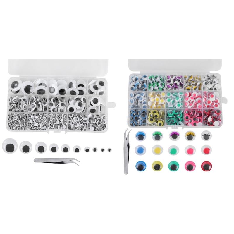 600/900PCS Black Color Eyeball Doll Jewelry Black Plastic Stuffed Safety Eye for Toy DIY Funny Toy Eye Stuffed Animals