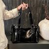 Glossy Large Capacity Tote Bag Women's Shoulder Bag