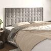 vidaXL Headboard Light Grey 200 X 5 X 118/128 Cm Velvet