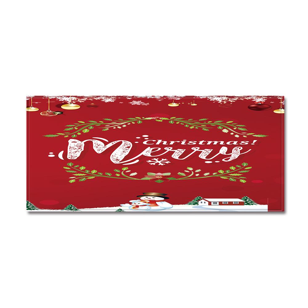Christmas Household Bathroom Absorbent Non-Slip Mat Living Room Kitchen Sand Carpet Doormat Long Floor Mat