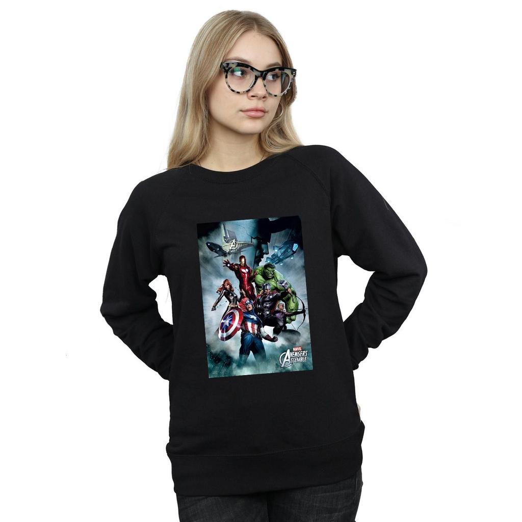 Marvel Womens/Ladies Avengers Assemble Team Montage Sweatshirt