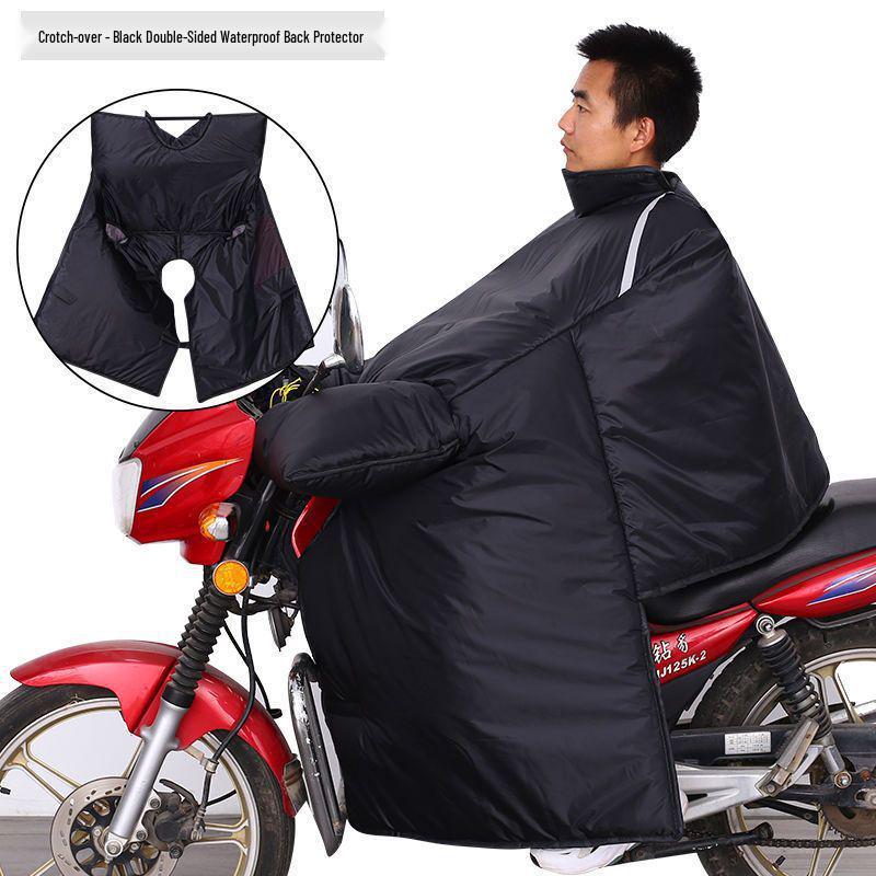 Motorcycle Windshield Plush Knee Pads & Windproof Quilt (Crotch Beam, Thickened, Waterproof, Warm)