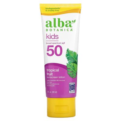 Kids Sunscreen, Tropical Fruit, SPF 45, 4 Oz (113 G)