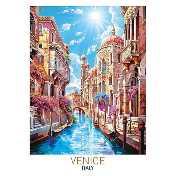 500 Pieces of Venice, Italy Jigsaw Puzzle Landscape Illustration, Popular Korean Puzzle