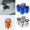 4Pcs Car Wheel Tire Valve Caps Tyre Stem Cover Bolt-In Accessories For BMW 1 3 5 7 Series M Performance M3 M5 M6 F01 F20 F10