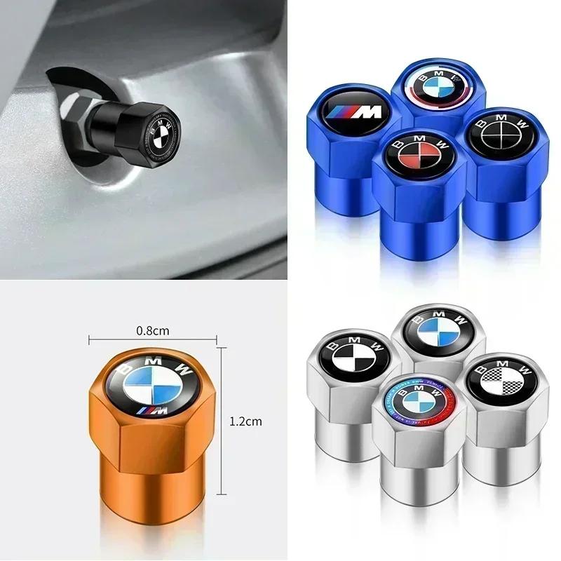 4Pcs Car Wheel Tire Valve Caps Tyre Stem Cover Bolt-In Accessories For BMW 1 3 5 7 Series M Performance M3 M5 M6 F01 F20 F10