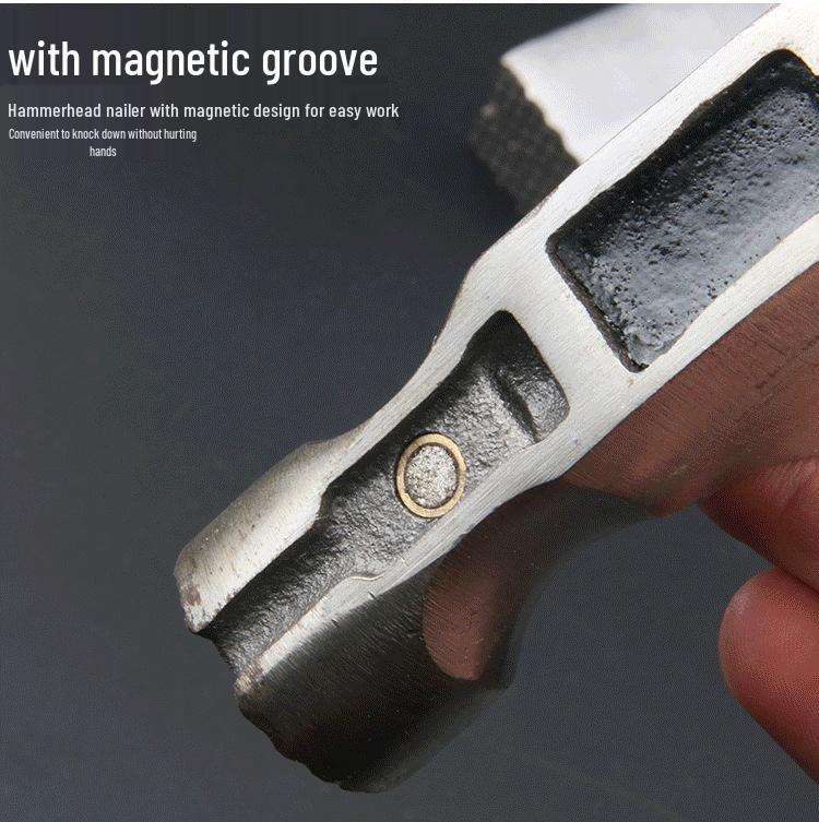 Magnetic Anti-slip Claw Hammer with Convex Surface & Nail Puller - Right Angle Woodworking Tool, Free Shipping