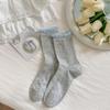 Summer Hollow Out Thin Women Socks Ballet Style Sweet Girls Ruffle Socks Cute Bow Lolita Kawaii Breathable Middle Tube Socks New
