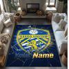 Leeds United Printed Crystal Velvet Rug Non‑Slip Crystal Velvet Carpet For Sofa Bedroom Indoor Home Decoration