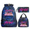 Kpop Peripheral Printing Student Schoolbag Large Capacity Casual Backpack Three-Piece Set