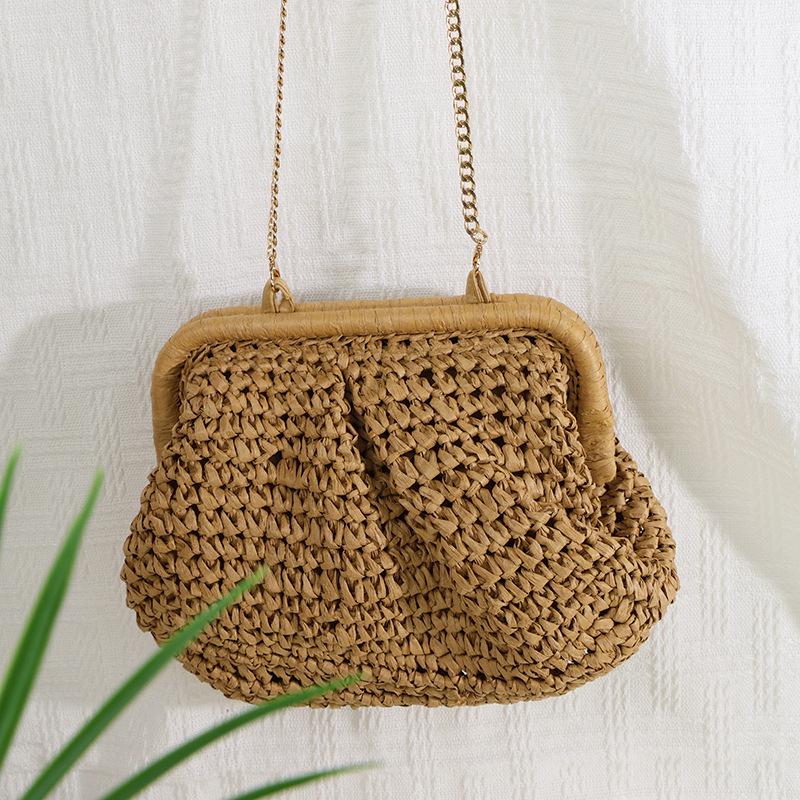 

Women s Versatile Woven Straw Crossbody Bag: Commuter to Beach колір темно кави
