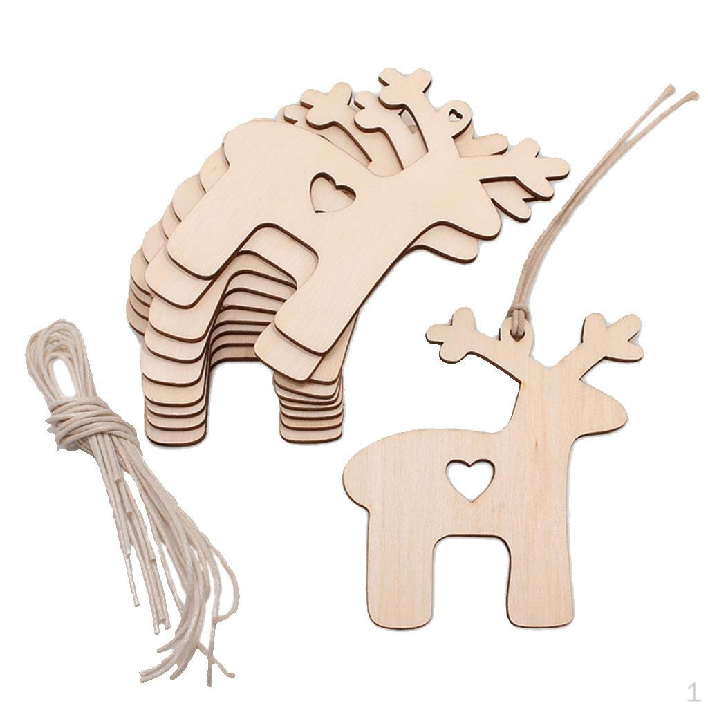 

10Pcs Ornament DIY Christmas Reindeers Hanging Decoration