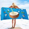 Coconut Beach Towel Oversized,Sand Free Microfiber Beach Towel, Super Absorbent Sunset Swim Beach Towels for Kids,Women,Men