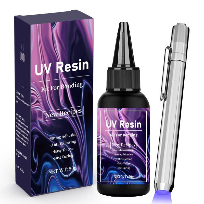 20G/30G/50G Resina Epossidica UV Colla Fai da Te Creazione Gioielli Alta Trasparenza Asciugatura Rapida Alta Durezza Colla Lampada UV Artigianato Fai da Te Decorazione