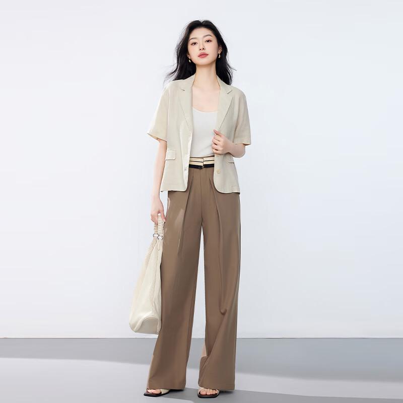 JOY SPEAKER Women's 2025 Summer High-Waist Loose Wide-Leg Casual Pants