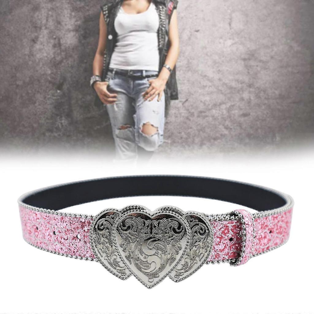 Girls Punk Waist Belt for Banquet Idol Costume Jewelry Waist Belt Jewelry for Party/Club for Jeans Pants Belt  Black M