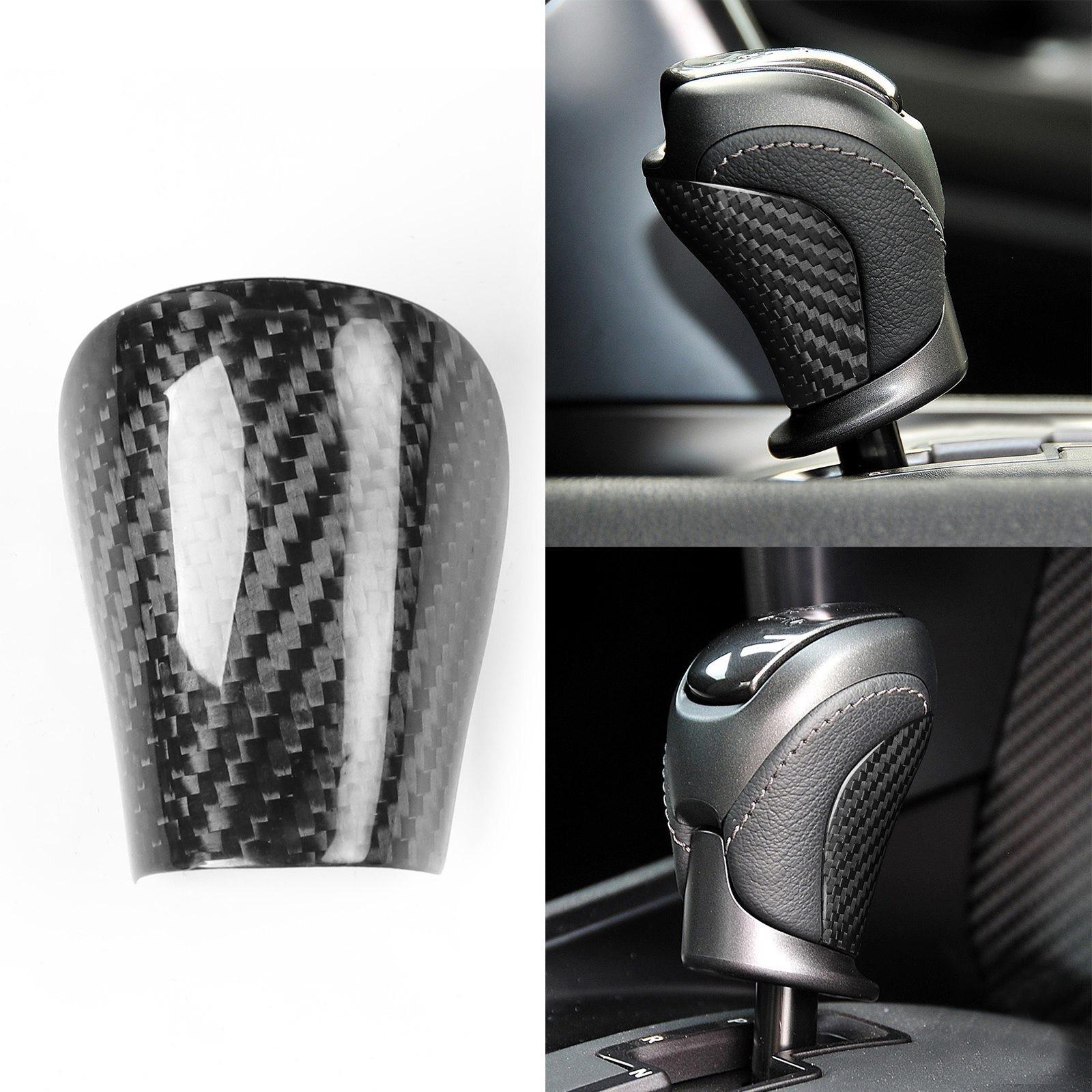 For NISSAN GTR R35 2008-16 Dry Carbon Fiber Center Console Gear Shift Knob Cover