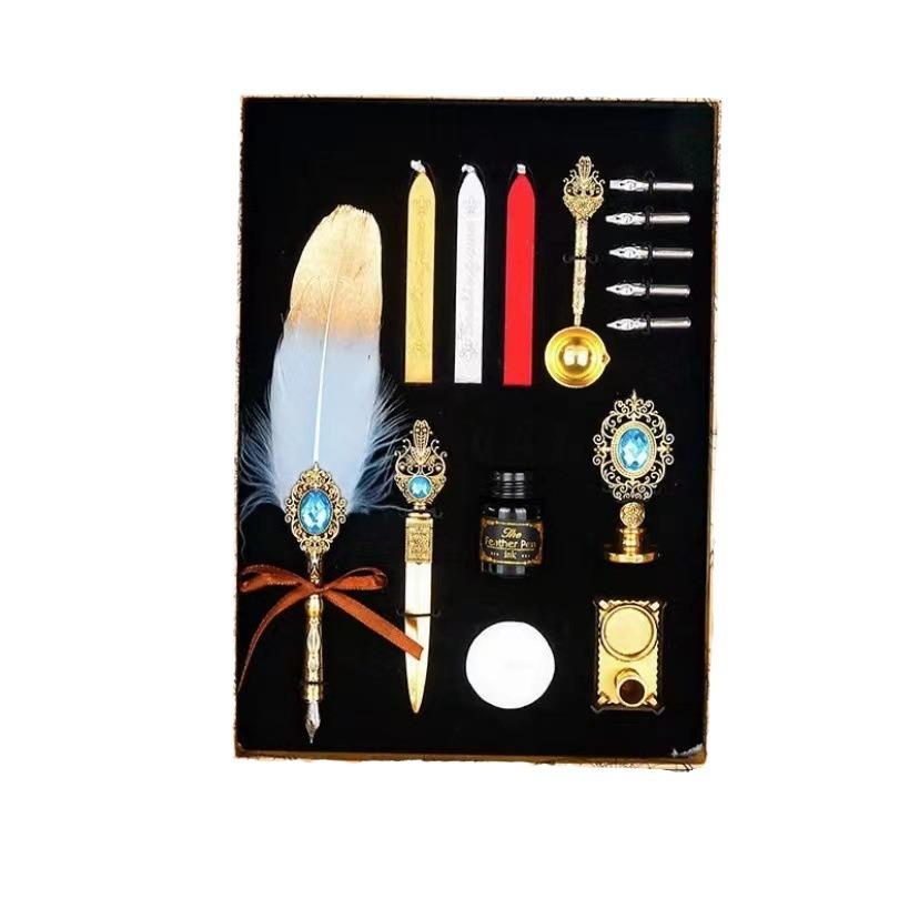 Creative Vintage Philosopher'S Stone Quill, Direct Sale, Pen Fire Paint Seal Teachers' Day Gift