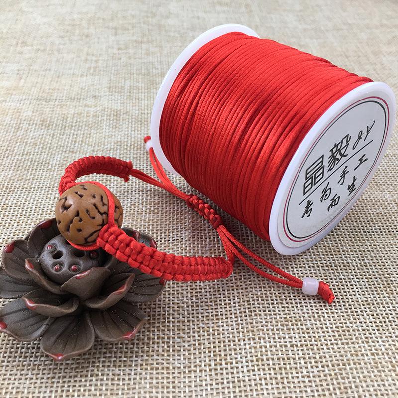 New Small 7# Chinese Knot Rope: Taiwan Silk Red Thread for Weaving Waist Chain