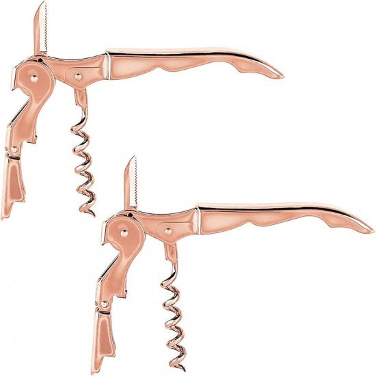

Mirage Corkscrews Wine Key Double Hinge Wine Opener Waiter Corkscrews Rainbow 2 PCS Rose Gold 2pcs